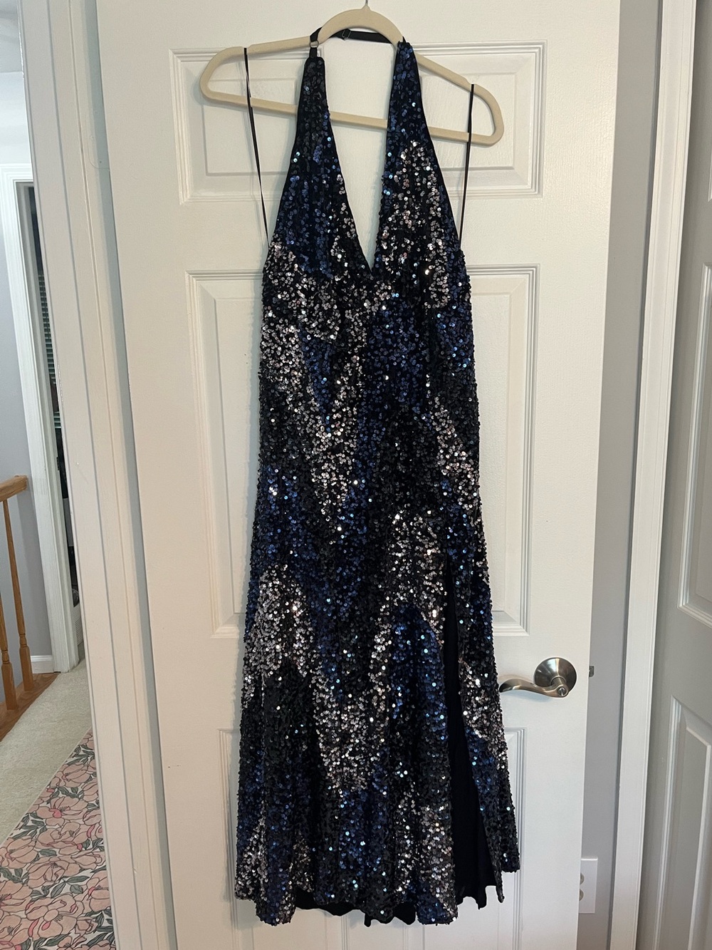 NWT Free People Black Sequin Embellished Gown